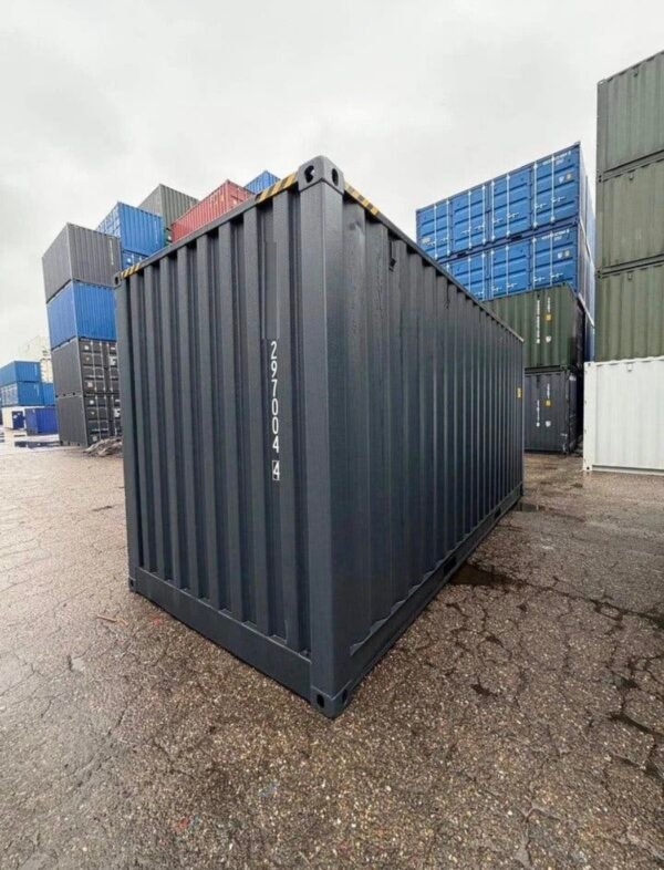 20 FUß HIGH CUBE SEECONTAINER / OPEN SIDE / RAL7016