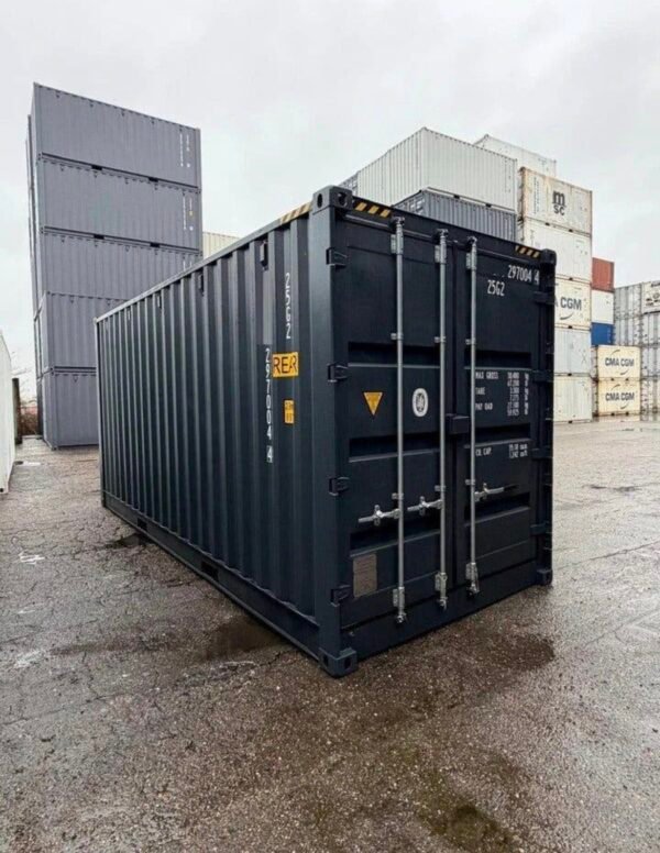 20 FUß HIGH CUBE SEECONTAINER / OPEN SIDE / RAL7016
