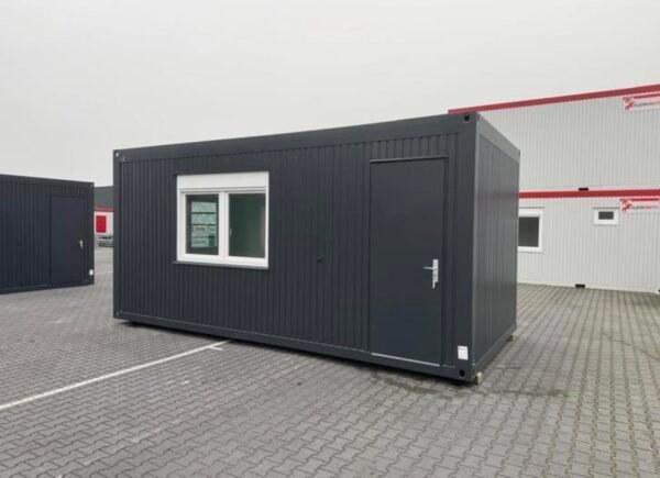 BÜROCONTAINER / 6 x 3 meter ( RAL 7016 )