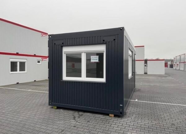 BÜROCONTAINER / 6 x 3 meter ( RAL 7016 )